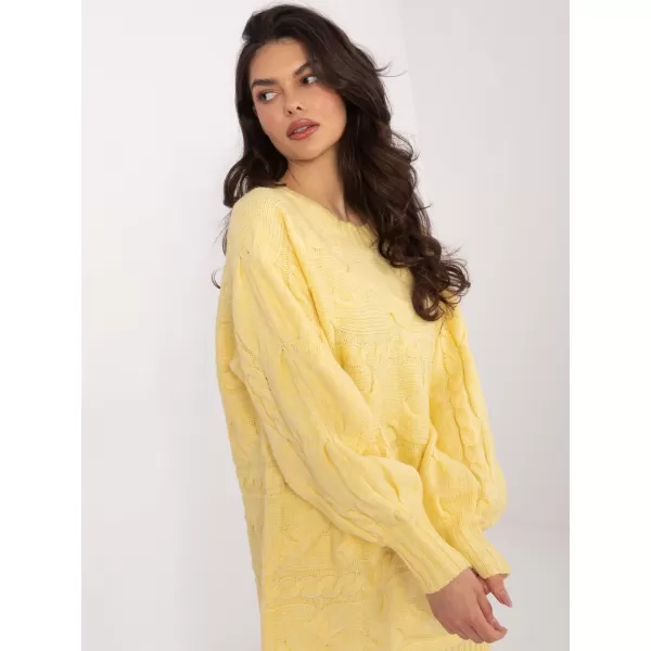  Dámský svetr WOOL FASHION ITALIA AT-SW-2367.76P BRIGHT YELLOW 