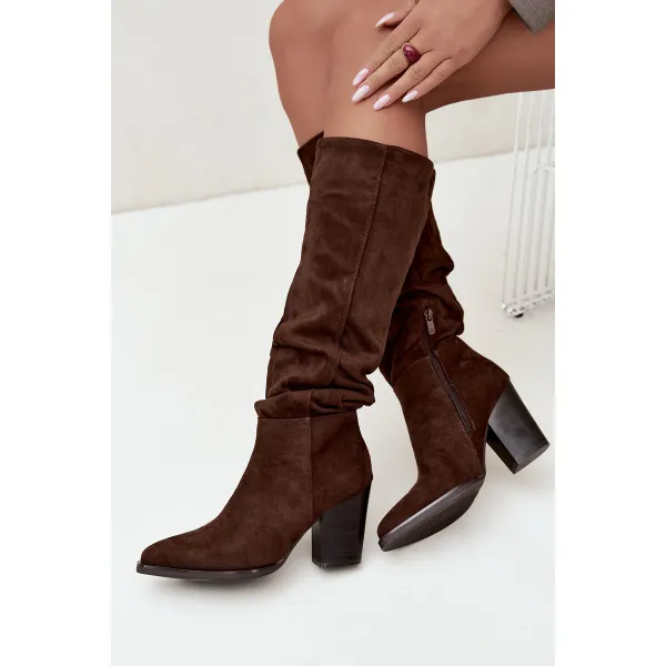  Dámské kozačky BOTO 6557 BROWN 