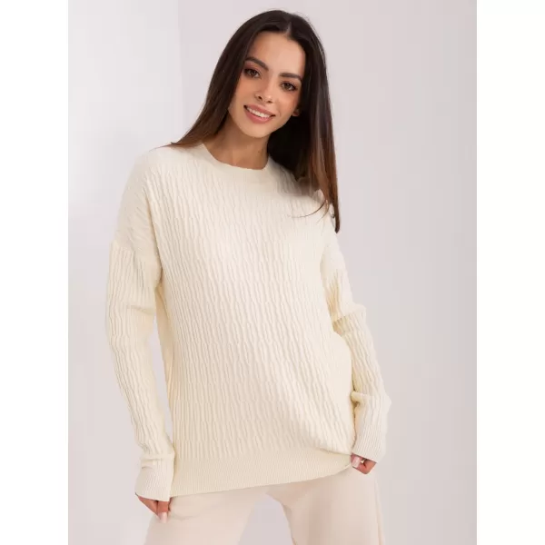  Dámský svetr WOOL FASHION ITALIA AT-SW-2338.14P LIGHT BEIGE 