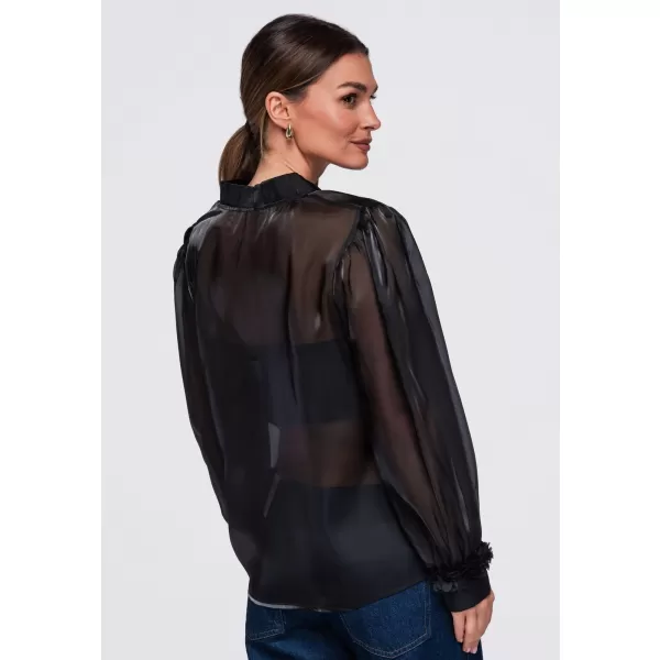  Dámská halenka OMBRE OW-TS-E0086 BLACK 