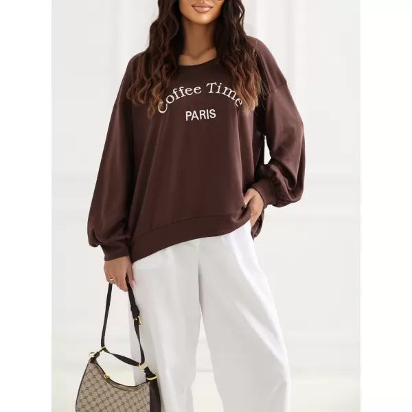  Dámská mikina RUE PARIS RV-BL-A1220.11 DARK BROWN 