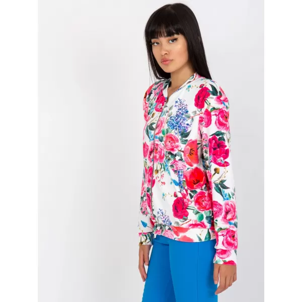  Dámská mikina RUE PARIS RV-BL-8116.86P WHITE-PINK 