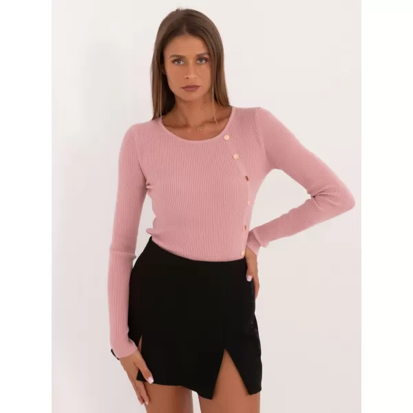  Dámský svetr WOOL FASHION ITALIA AT-SW-2332-2.65 DARK PINK 