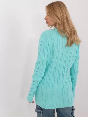Dámský svetr WOOL FASHION ITALIA AT-SW-2343.88 MINT