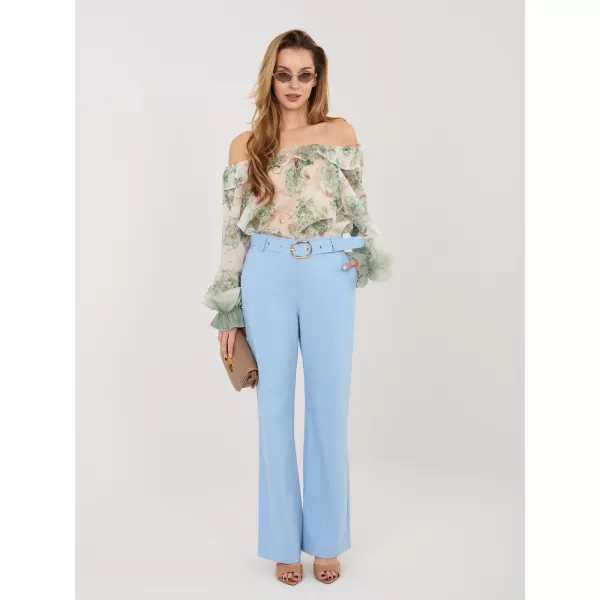  Dámské kalhoty RUE PARIS IT-SP-FL8252-1.90 LIGHT BLUE 