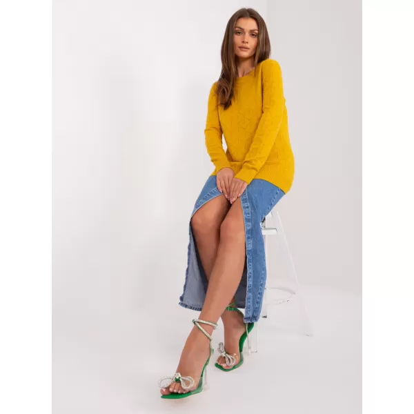  Dámský svetr WOOL FASHION ITALIA AT-SW-232901.25X DARK YELLOW 