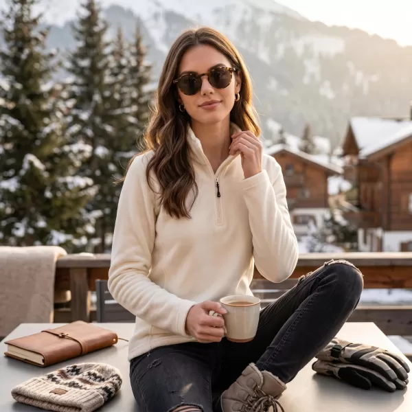  Dámská fleecová mikina ALPINE PRO WERRNA CREME 