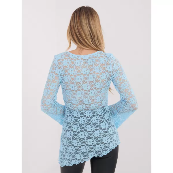  Dámská halenka FACTORY PRICE PM-BZ-SF128.50 LIGHT BLUE 