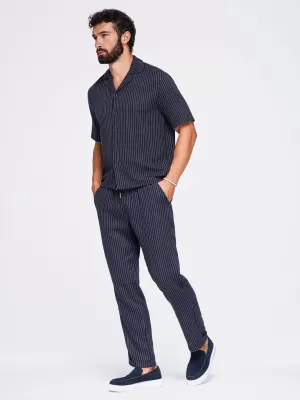 Pánské kalhoty OMBRE OM-PACP-0311 NAVY BLUE