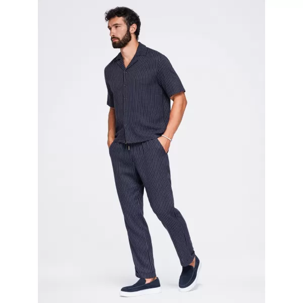  Pánské kalhoty OMBRE OM-PACP-0311 NAVY BLUE 