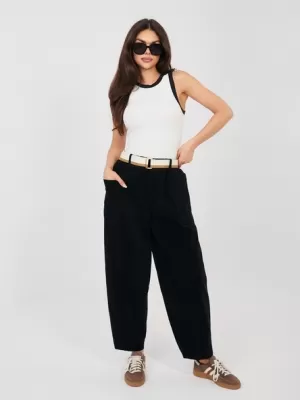 Dámské kalhoty RUE PARIS IT-SP-FL9665.14 BLACK