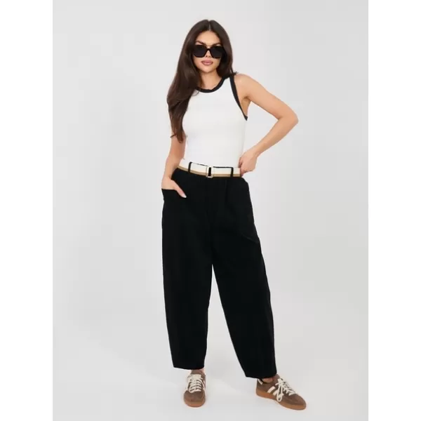  Dámské kalhoty RUE PARIS IT-SP-FL9665.14 BLACK 