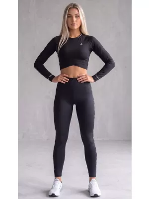 Dámské dlouhé legíny premium (nové velikosti) ALTISPORT VOJ/ALW021LEG05 ČERNÁ