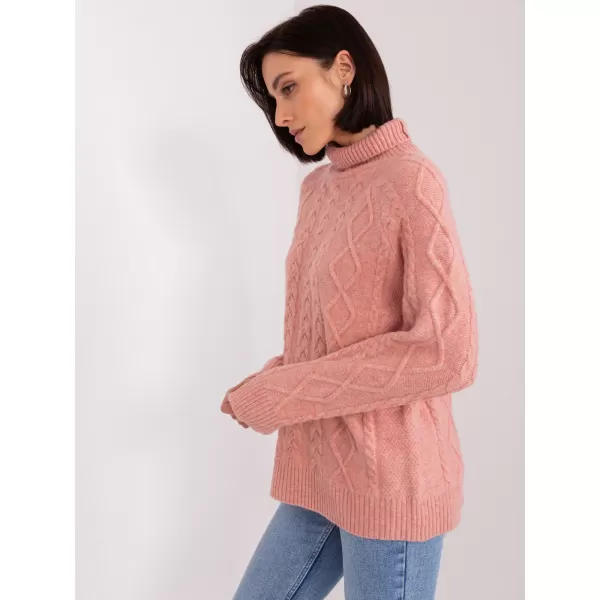  Dámský svetr WOOL FASHION ITALIA AT-SW-2355-2.19P DARK PINK 