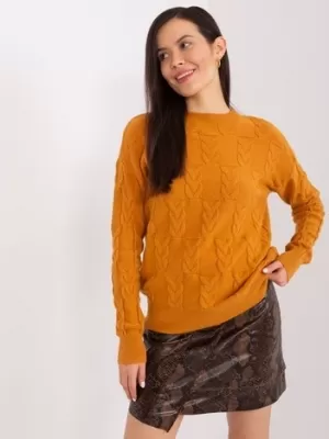 Dámský svetr WOOL FASHION ITALIA AT-SW-2340.22 DARK YELLOW