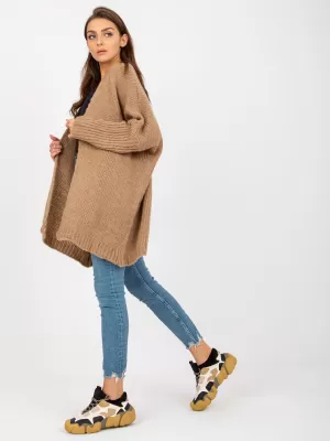 Dámský kardigan OCH BELLA TW-SW-BI-M2201.87 DARK BEIGE
