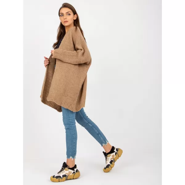  Dámský kardigan OCH BELLA TW-SW-BI-M2201.87 DARK BEIGE 