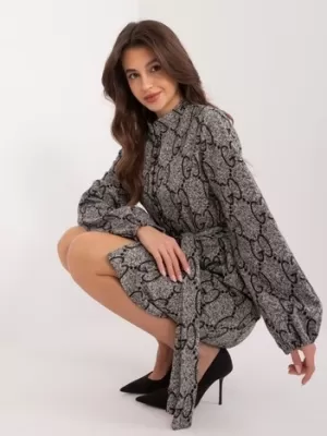 Dámské šaty LAKERTA LK-SK-509526-1.06 GRAY-BLACK