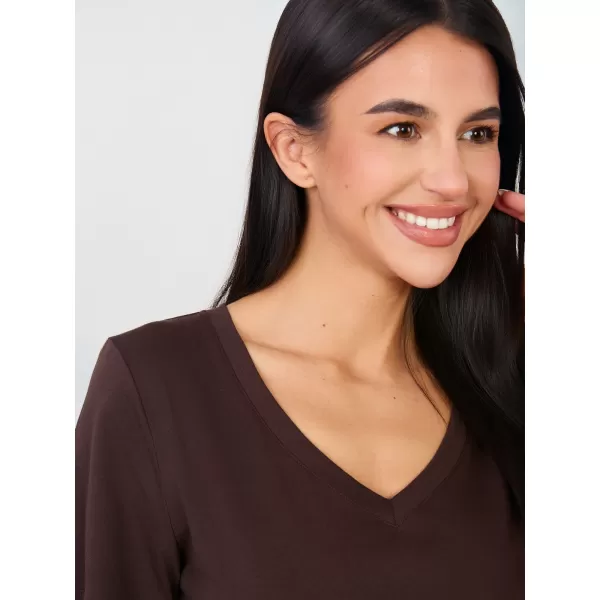  Dámské tričko RUE PARIS RV-TS-A1095.33 DARK BROWN 
