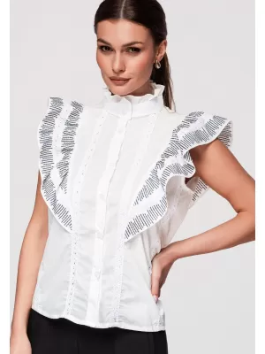 Dámská košile LARICA OW-SH-E0002 WHITE