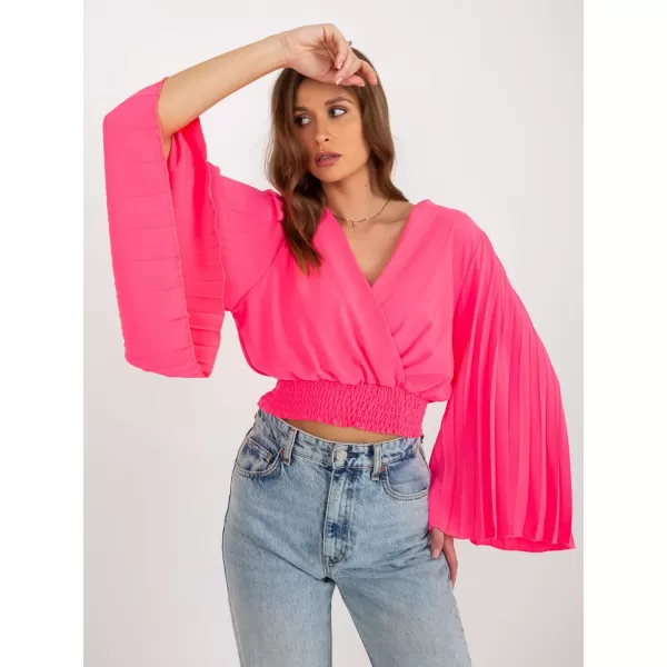  Dámská halenka ITALY MODA DHJ-BZ-16503.30X FLUO PINK 