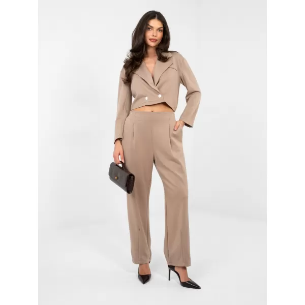  Dámský komplet RUE PARIS IT-KMPL-22255.70 DARK BEIGE 