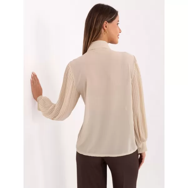  Dámská halenka ITALY MODA MI-KS-A2818.09 LIGHT BEIGE 