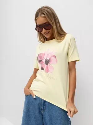 Dámské tričko RUE PARIS RV-TS-A1521.86 BRIGHT YELLOW