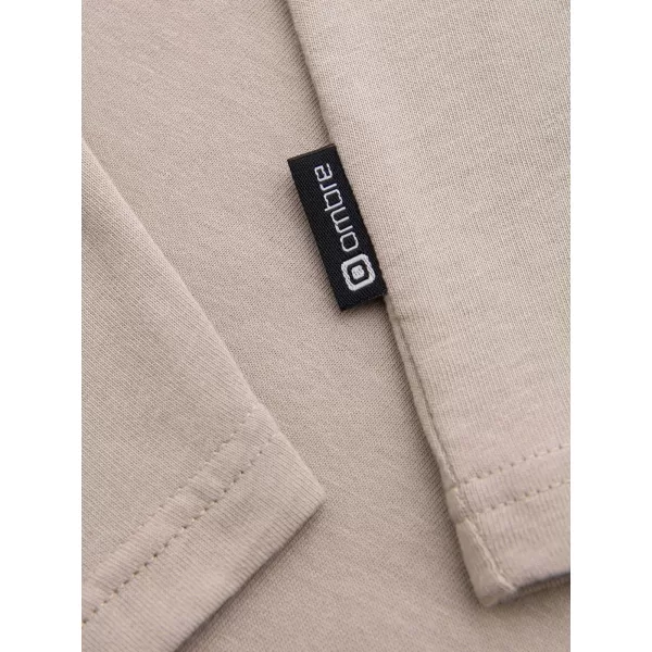  Pánské tričko OMBRE OM-LSBL-0142 BEIGE 