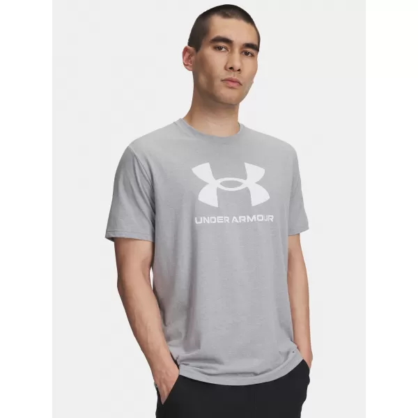  Pánské triko UNDER ARMOUR UA SPORTSTYLE LOGO UPDATE SS 1382911-037 ŠEDÁ 