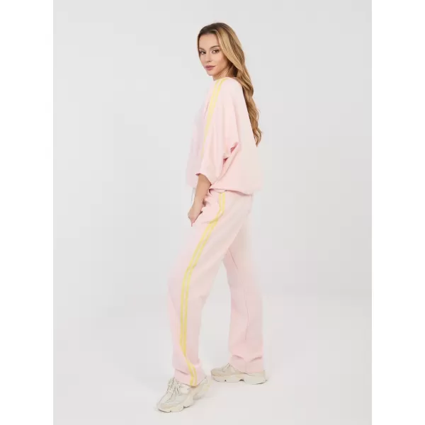  Dámská tepláková souprava RUE PARIS IT-KMPL-22215.78 BRIGHT PINK 