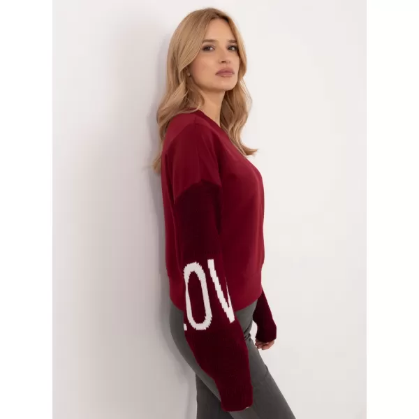  Dámská mikina ITALY MODA MI-BL-M5975.26P BURGUNDY 