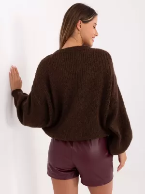 Dámský svetr ITALY MODA MI-SW-1909.21 DARK BROWN