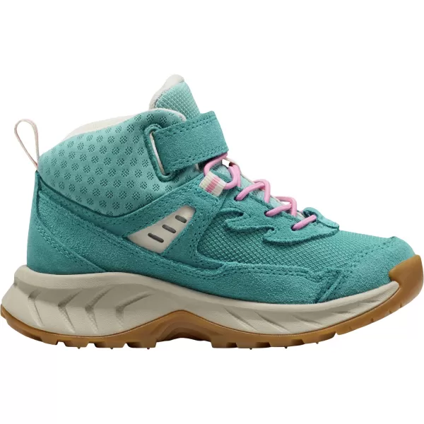  Dětské kotníkové boty KEEN HIGHTRAIL MID WP CHILDREN BRITTANY BLUE/CASHMERE ROSE 