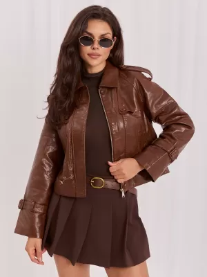 Dámská bunda ITALY MODA IR-KR-AY1007.97P LIGHT BROWN