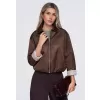 Dámská bunda OMBRE OW-JT-E0003 BROWN