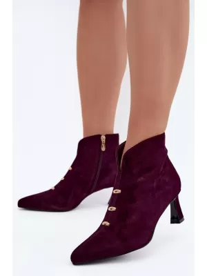 Dámské kotníkové boty D&A CR62-3496 PLUM