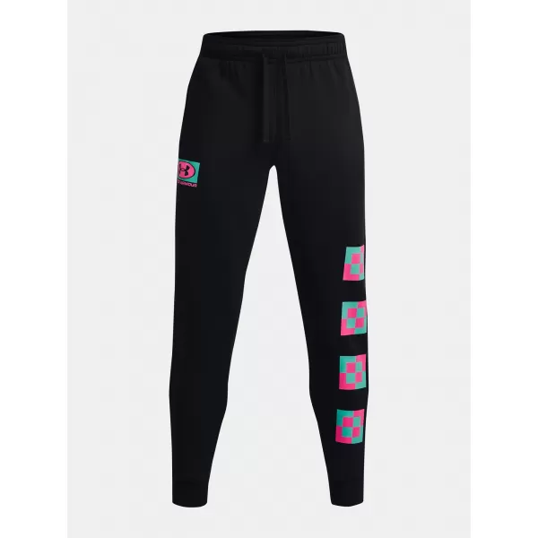  Pánské tepláky UNDER ARMOUR UA RIVAL FLEECE GEO JOGGER 1366437-001 ČERNÁ 