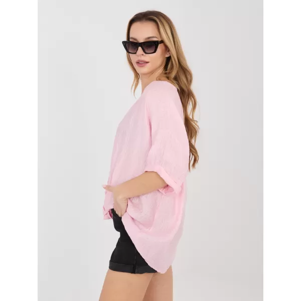  Dámská halenka ITALY MODA IT-BZ-81891.49 BRIGHT PINK 