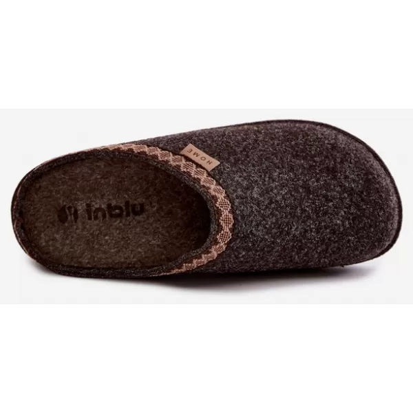  Dámské pantofle INBLU NL000012 HNĚDÁ 