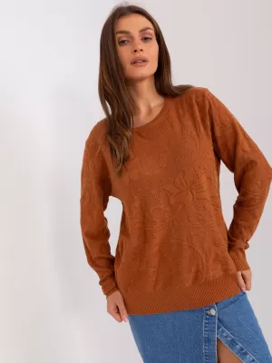 Dámský svetr WOOL FASHION ITALIA AT-SW-2231A.00P LIGHT BROWN