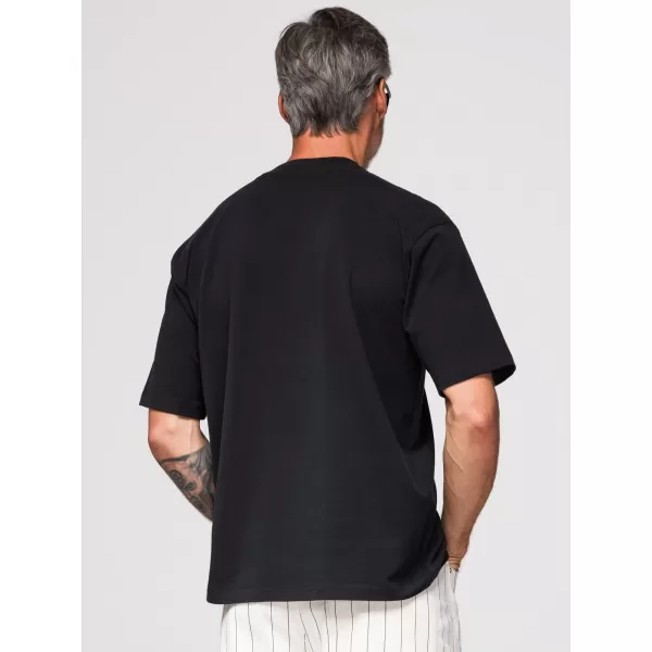  Pánské triko OMBRE OM-TSCT-0275 BLACK 