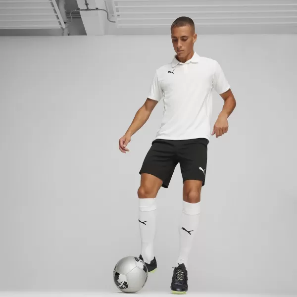  Pánské triko s límečkem PUMA TEAMGOAL POLO 658771-04 PUMA WHITE/BLACK/FEATHERGRAY 