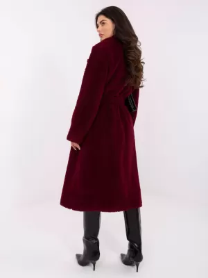 Dámský kabát FACTORY PRICE IT-PL-97150.26 BURGUNDY