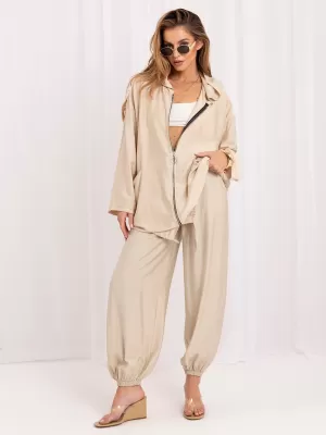 Dámská mikina RUE PARIS IT-BL-10362.24 BEIGE