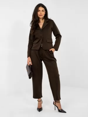 Dámské kalhoty ITALY MODA IT-SP-10006.76 DARK BROWN