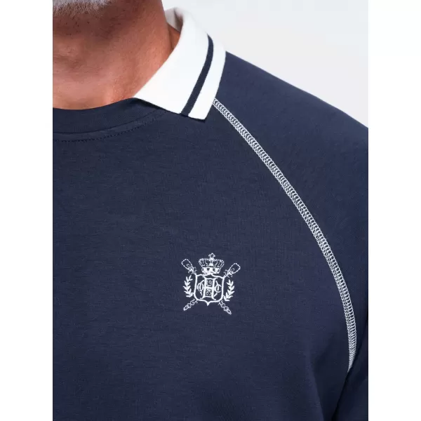  Pánská mikina OMBRE OM-SSNZ-0269 NAVY BLUE 