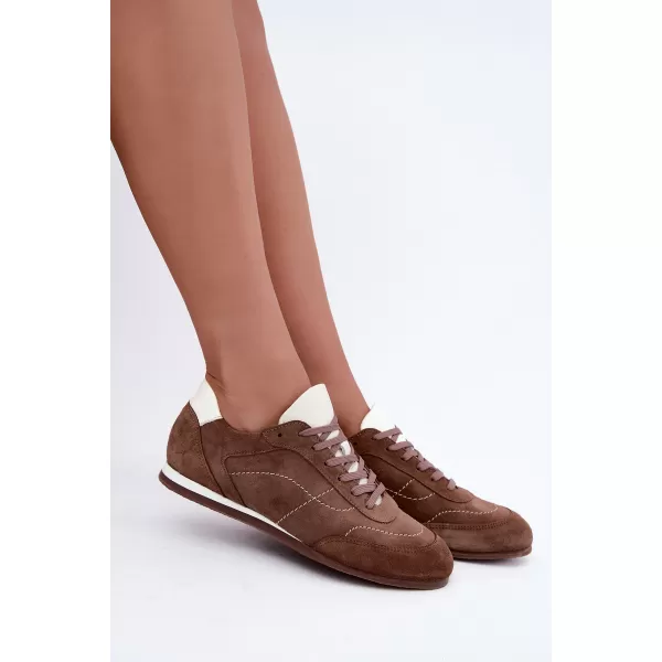  Dámské tenisky ZAZOO N1414/772/1098 BROWN/BEIGE 