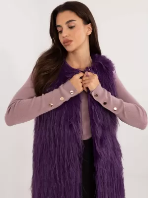 Dámská vesta WOOL FASHION ITALIA AT-KZ-2349-1.50 DARK PURPLE