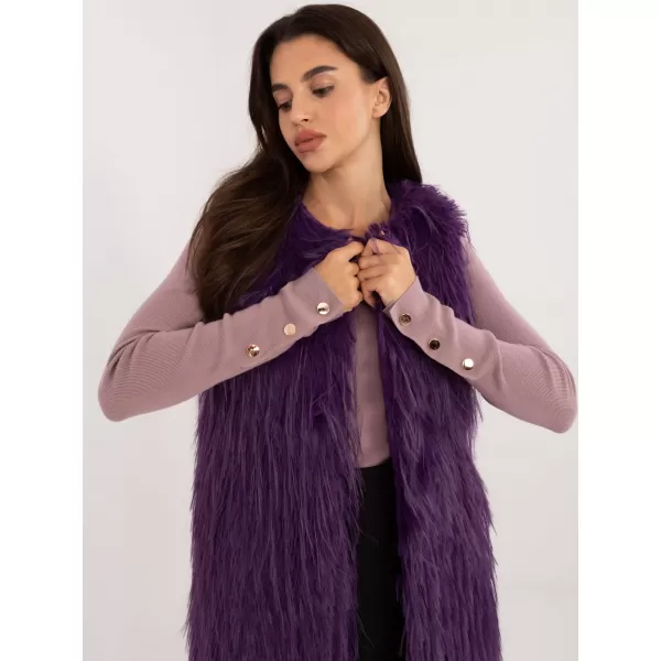  Dámská vesta WOOL FASHION ITALIA AT-KZ-2349-1.50 DARK PURPLE 